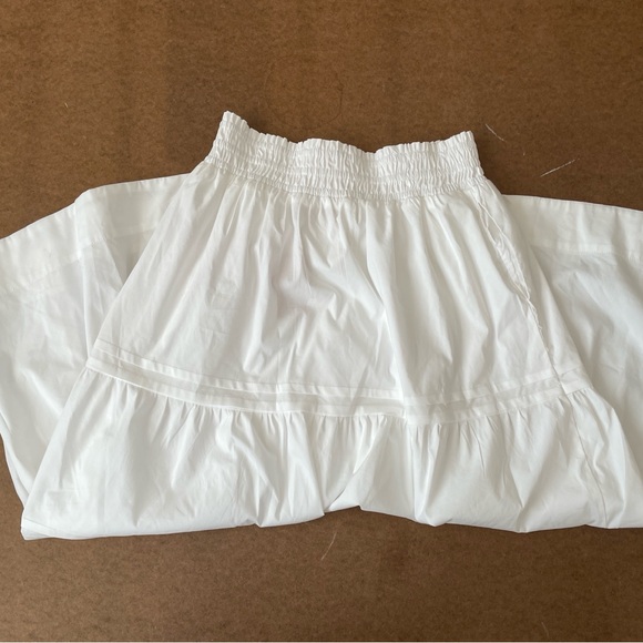 NWT Philosophy Republic (Quince) Cotton Poplin Tiered Maxi Skirt in White - Picture 10 of 16
